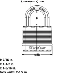 Outlet Master Lock Laminated Padlock