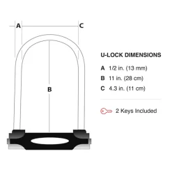 Online Master Lock U-Lock with Looped End Cable